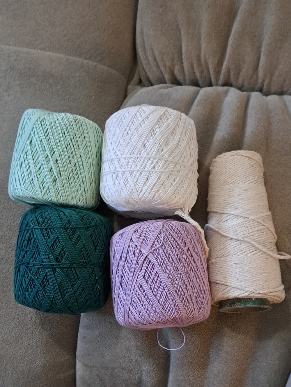 Set of Pastel & Neutral Crochet Thread Balls